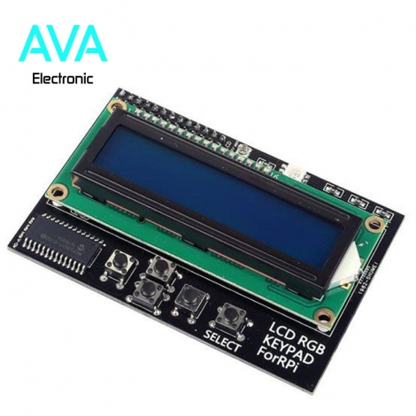 LCD 2x16 به همراه کی پد ویژه رزبری پای