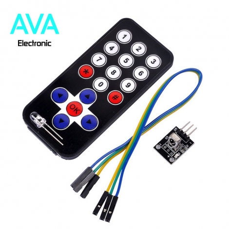 ماژول فرستنده و گیرنده IR با ریموت کنترل مادون قرمز مناسب برای رزبری پای