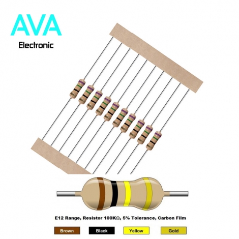 مقاومت 100k اهم 0.25 وات 5 درصد