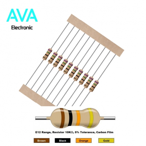 مقاومت 10k اهم 0.25 وات 5 درصد