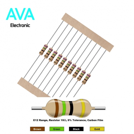 مقاومت 15 اهم 0.25 وات 5 درصد