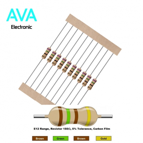 مقاومت 150 اهم 0.25 وات 5 درصد