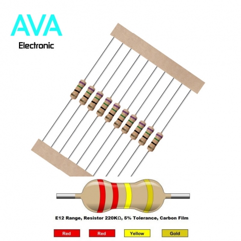 مقاومت 220k اهم 0.25 وات 5 درصد