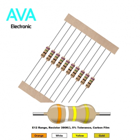 مقاومت 390k اهم 0.25 وات 5 درصد