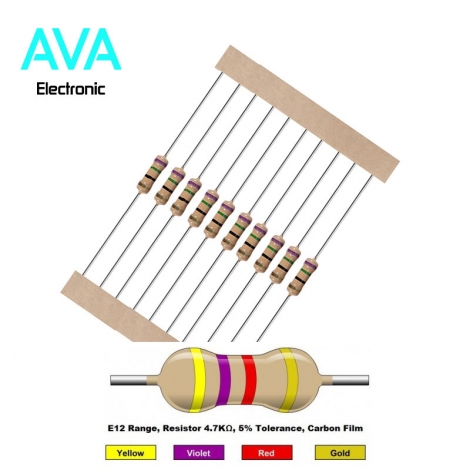 مقاومت 4.7k اهم 0.25 وات 5 درصد