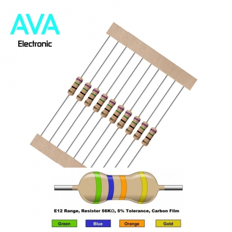 مقاومت 56k اهم 0.25 وات 5 درصد