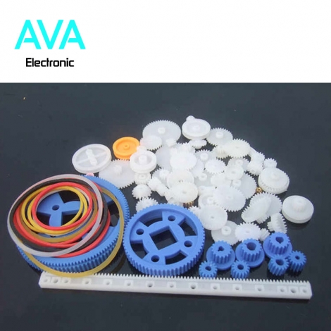 پک چرخ دنده، تسمه و پولی پلاستیکی 80 عددی