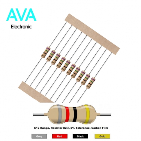 مقاومت 82 اهم 0.25 وات 5 درصد