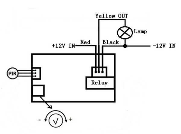 ماژول تشخیص حرکت PIR مدل JL-286 به همراه رله و سنسور PIR