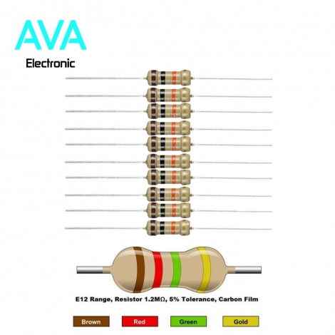 مقاومت 1.2 مگا اهم 1 وات 5 درصد