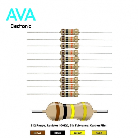 مقاومت 100 کیلو اهم 1 وات 5 درصد