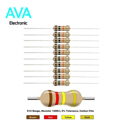 مقاومت 120 کیلو اهم 1 وات 5 درصد