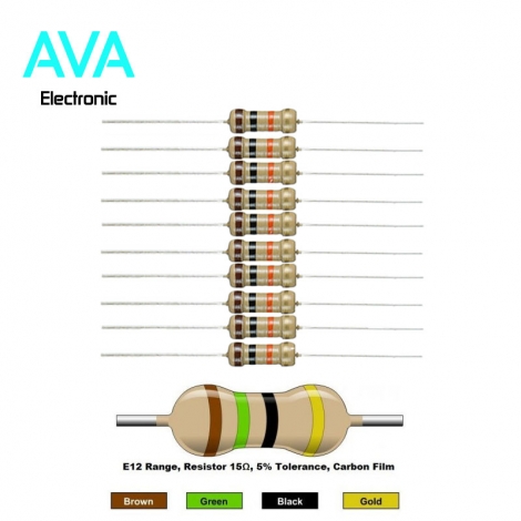 مقاومت 15 اهم 1 وات 5 درصد