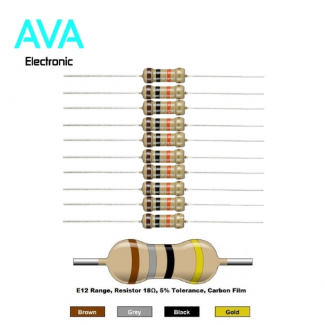 مقاومت 18 اهم 1 وات 5 درصد