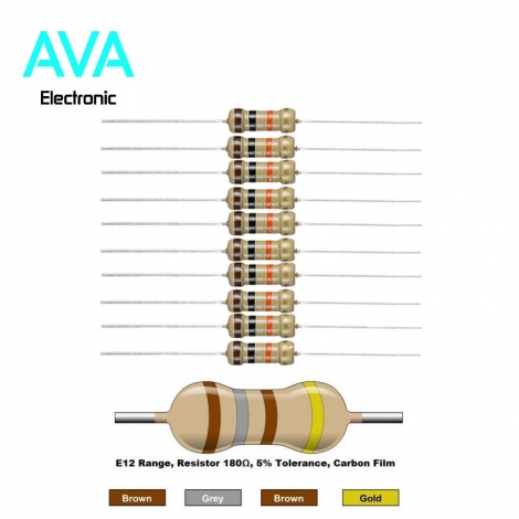 مقاومت 180 اهم 1 وات 5 درصد