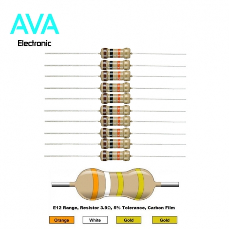 مقاومت 3.9 اهم 1 وات 5 درصد