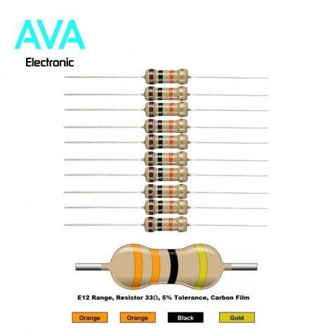 مقاومت 33 اهم 1 وات 5 درصد