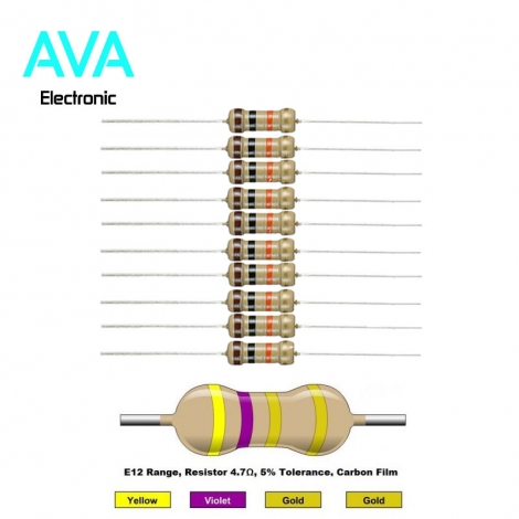 مقاومت 4.7 اهم 1 وات 5 درصد