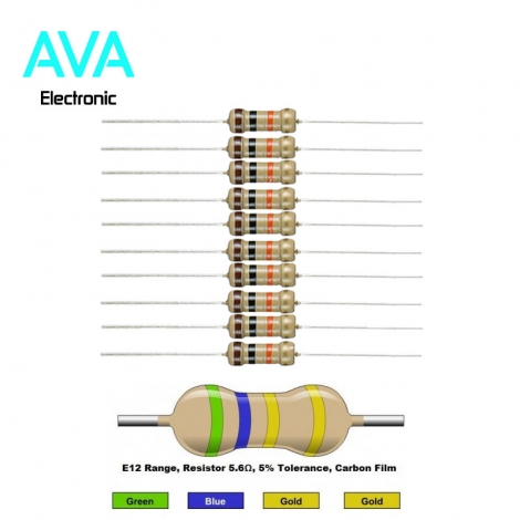 مقاومت 5.6 اهم 1 وات 5 درصد