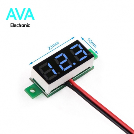 ولت متر 4.5 تا 30 ولت دو سیمه آبی رنگ