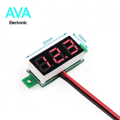 ولت متر 4.5 تا 30 ولت دو سیمه قرمز رنگ