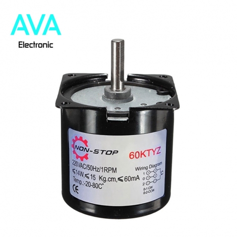 موتور گیربکس 1 دور 60KTYZ - 220VAC مارک NON - STOP