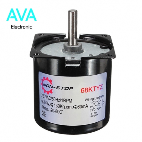 موتور گیربکس 1 دور 68KTYZ - 220VAC مارک NON - STOP