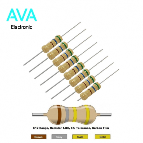 مقاومت 1.8 اهم 2 وات 5 درصد