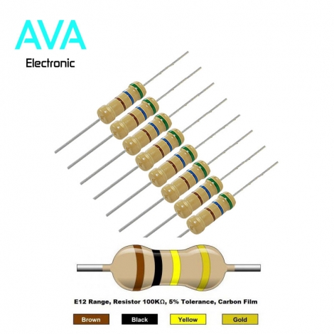 مقاومت 100 کیلو اهم 2 وات 5 درصد