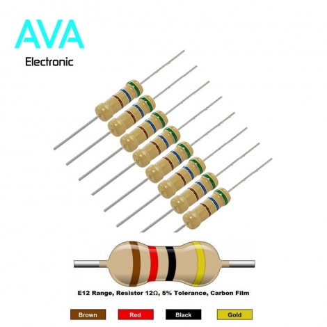 مقاومت 12 اهم 2 وات 5 درصد