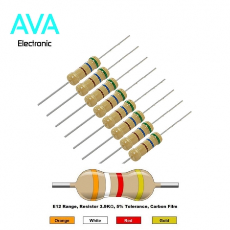 مقاومت 3.9 کیلو اهم 2 وات 5 درصد