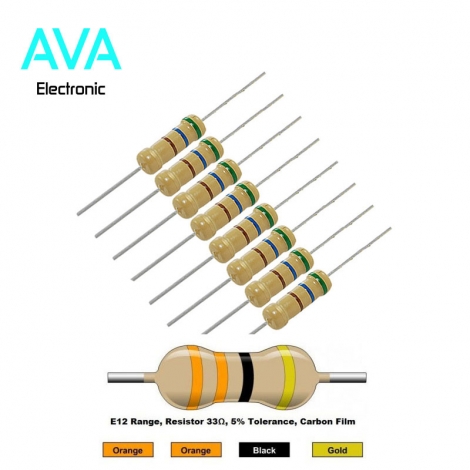 مقاومت 33 اهم 2 وات 5 درصد