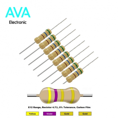 مقاومت 4.7 اهم 2 وات 5 درصد