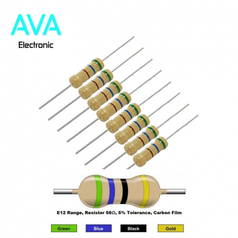 مقاومت 56 اهم 2 وات 5 درصد