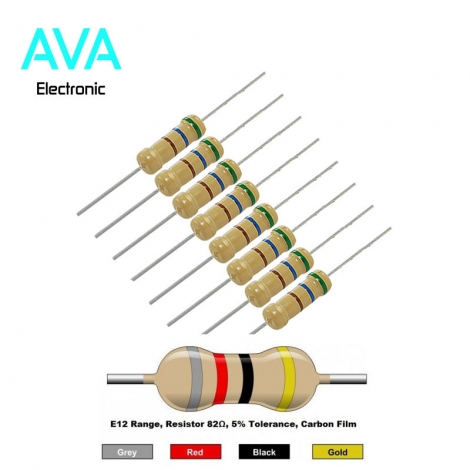 مقاومت 82 اهم 2 وات 5 درصد