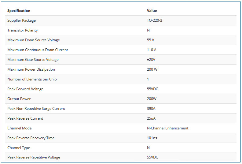 ماسفت IRF3205 پکیج TO-220
