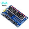 ماژول سون سگمنت 8 رقمی دارای درایور TM1638 و 8 کلید کنترلی