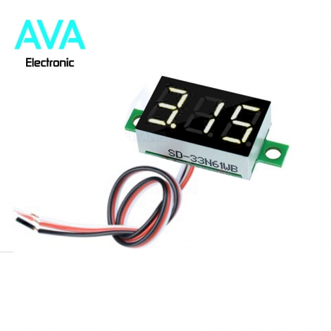 ولتمتر 0 تا ۳۰ ولت سفید رنگ 3 سیم