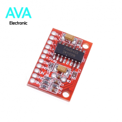 ماژول آمپلی فایر 2x3W با تراشه PAM8403 برد قرمز