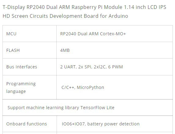 برد توسعه RP2040 به همراه نمایشگر 1.14 اینچی OLED ساخت LILYGO