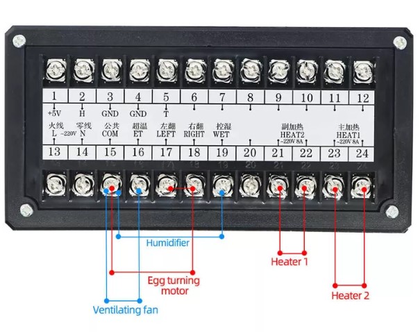 دستگاه ترموستات دما و رطوبت جوجه کشی تمام اتوماتیک