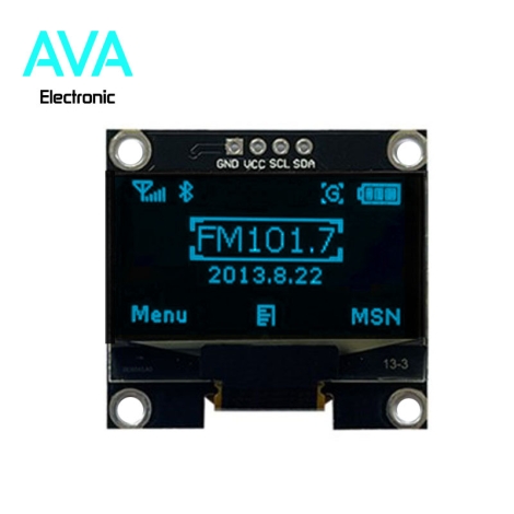 ماژول نمایشگر OLED آبی 1.3 اینچ دارای ارتباط I2C