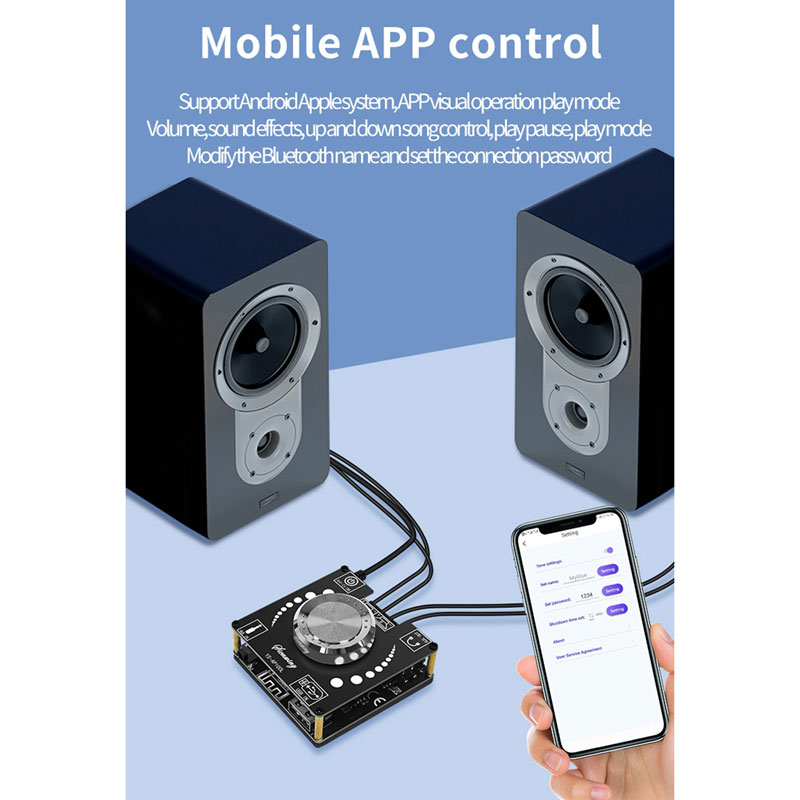 ماژول آمپلی فایر بلوتوثی XY-AP100L 2*100W