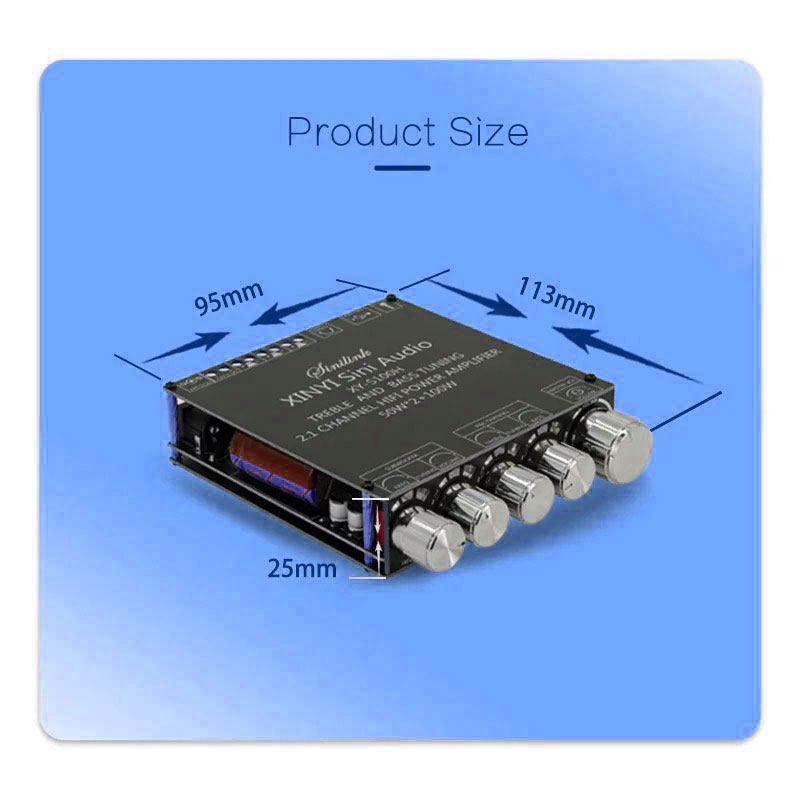ماژول آمپلی فایر بلوتوث 100W + 2*50W مدل XY-S100H 
