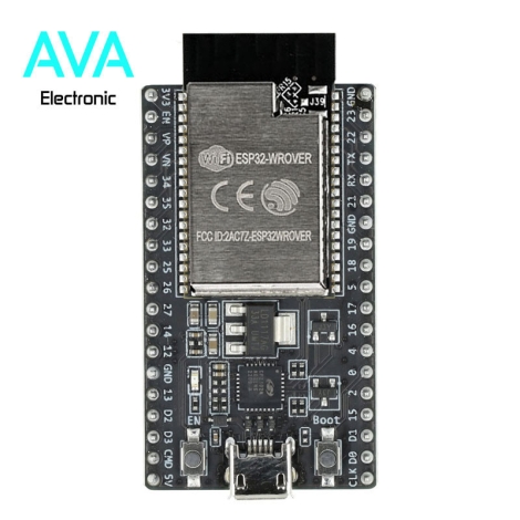برد توسعه ESP32-WROVER دارای Wifi و بلوتوث با تراشه CP2102