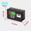نمایشگر ظرفیت باتری ۸ تا ۳۰ ولت دارای رابط شارژ USB-TYPE C - طرح 2