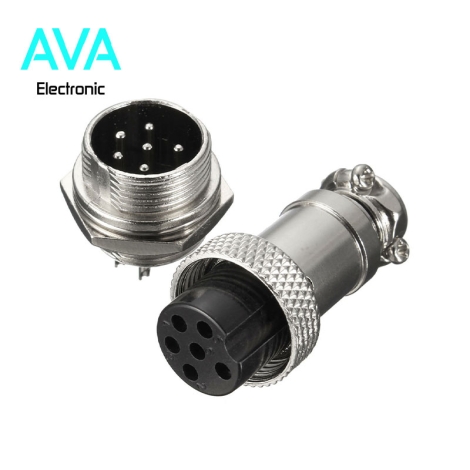 کانکتور نظامی 6 پین GX16 بین راهی