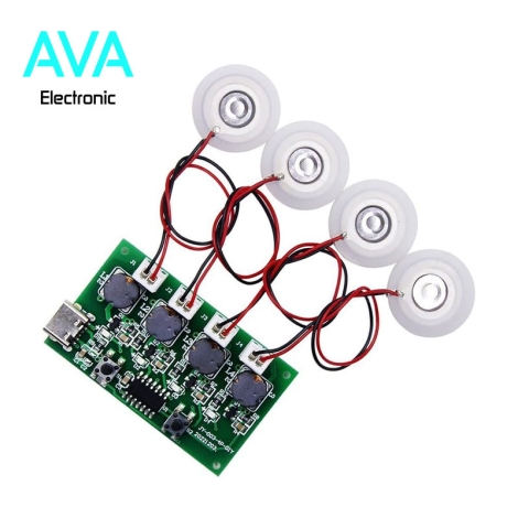 ماژول تولید بخار سرد 4 تایی با ورودی USB Type-C به همراه پیزو