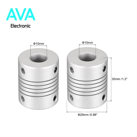 کوپلینگ انعطاف پذیر 10mmX10mm آلومینیومی