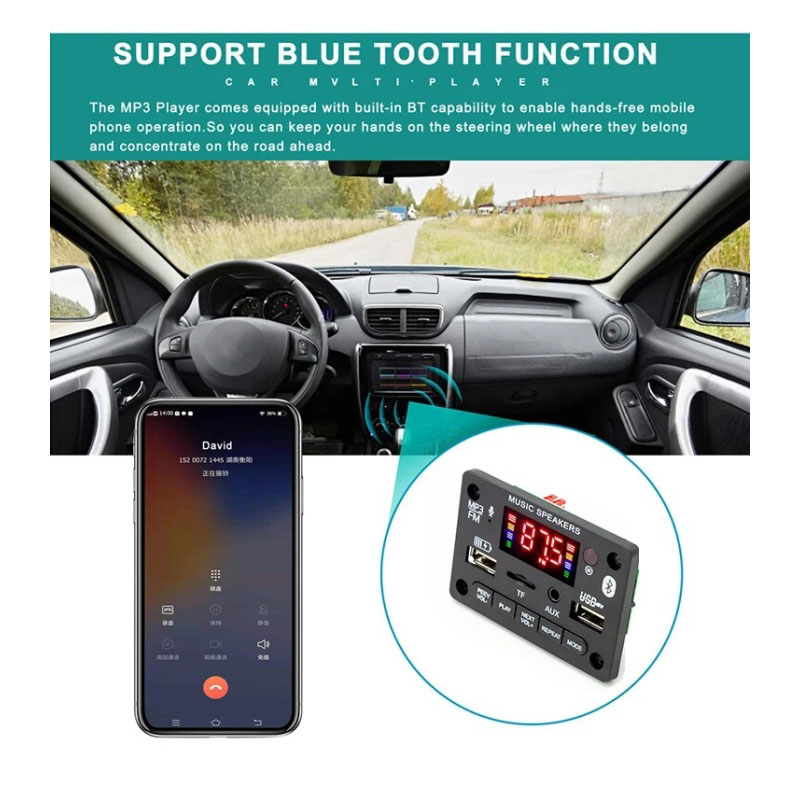 پخش کننده MP3 و آمپلی فایر 2X40W بلوتوثی مدل KH-G018
